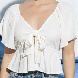 #40 Boho self tie top